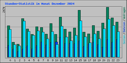 Stunden-Statistik im Monat Dezember 2024